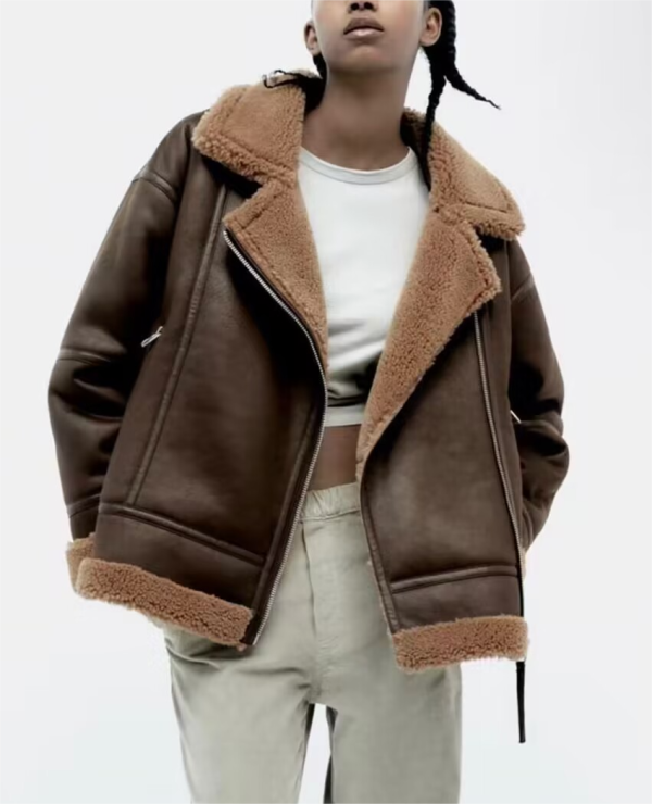 Women's Faux Shearling Double-Sided Jacket