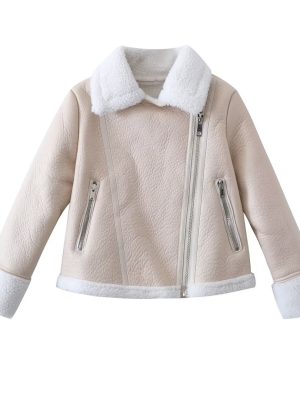Three-Color Faux Shearling Jacket