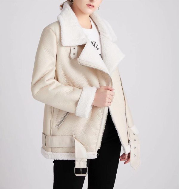 Women's Loose Faux Shearling Long-Sleeved Jacket