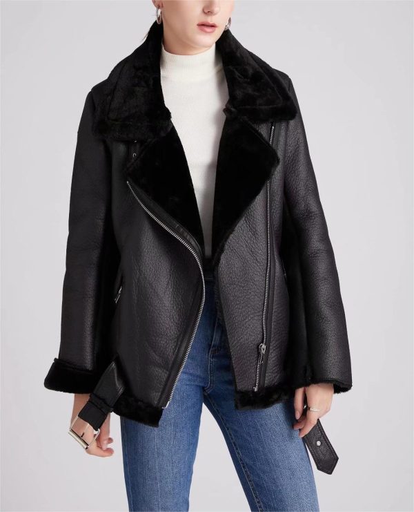 Women's Loose Faux Shearling Long-Sleeved Jacket