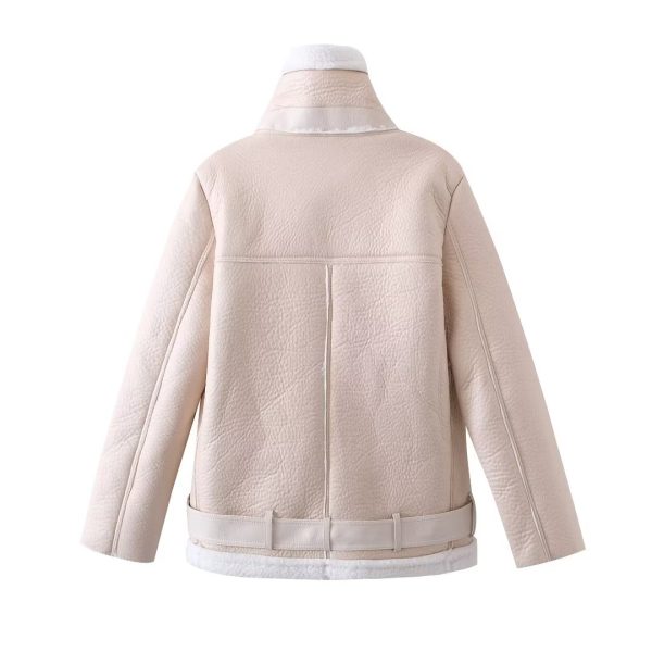 Women's Loose Faux Shearling Long-Sleeved Jacket