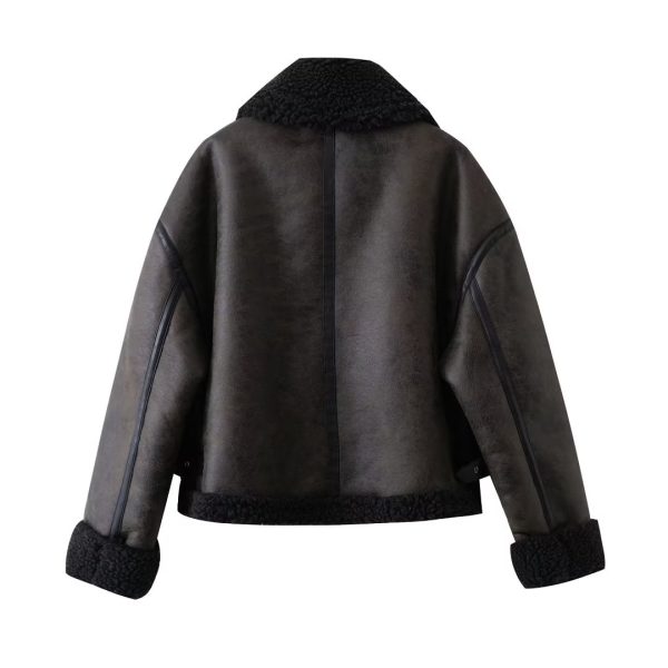 Warm Faux Shearling Jacket: Double-Sided Fleece Coat