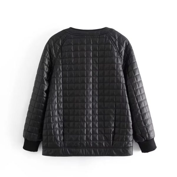 Logo Metal Plaid Quilted Jacket - Autumn/Winter Style