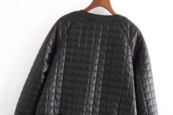 Logo Metal Plaid Quilted Jacket - Autumn/Winter Style