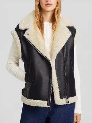 Korean Loose Wool Vest - Faux Shearling Jacket