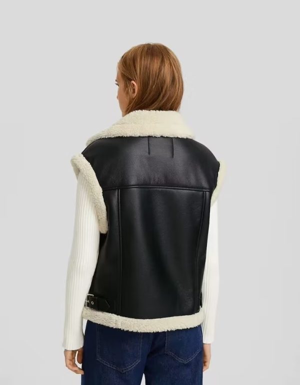 Korean Loose Wool Vest - Faux Shearling Jacket