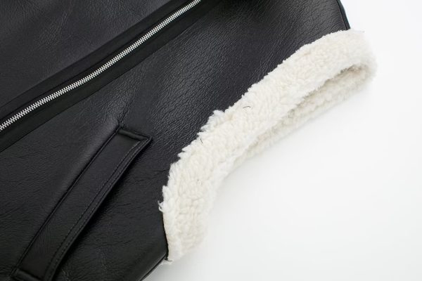 Korean Loose Wool Vest - Faux Shearling Jacket