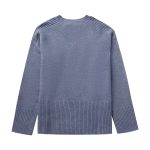 Solid Color Rib Knit Sweater