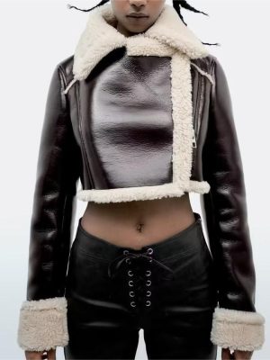 Faux Shearling Street Jacket - Autumn/Winter Sexy Coat