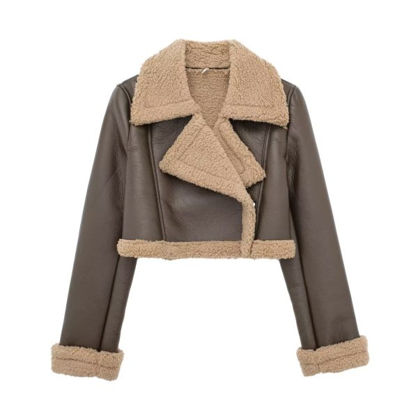 Faux Shearling Street Jacket - Autumn/Winter Sexy Coat