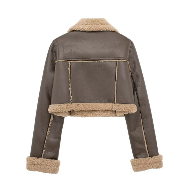 Faux Shearling Street Jacket - Autumn/Winter Sexy Coat