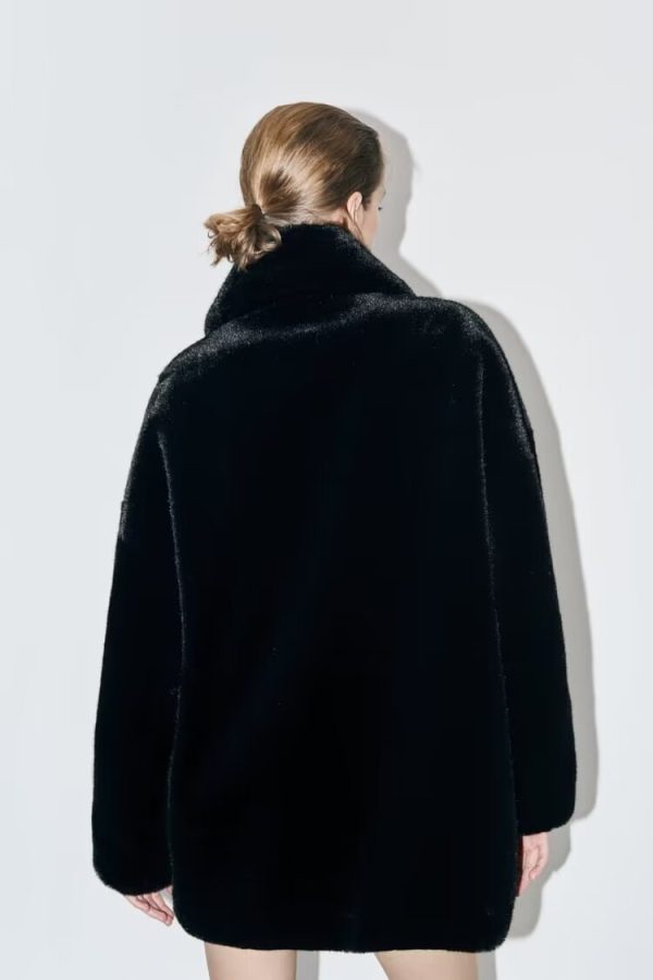 Loose Black Winter Jacket - Women's Fashion