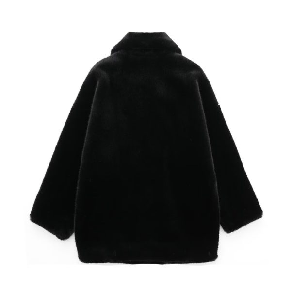 Loose Black Winter Jacket - Women's Fashion