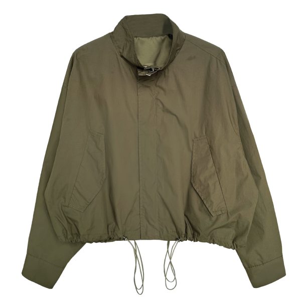 Retro Stand Collar Cargo Jacket