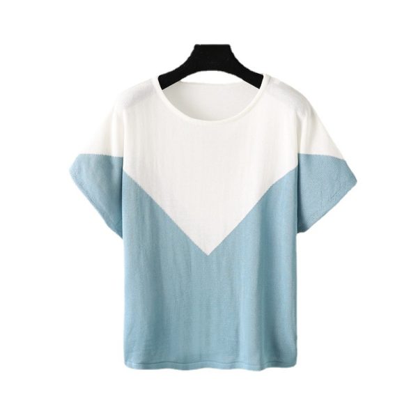 Ice Silk Round Neck T-Shirt for Summer