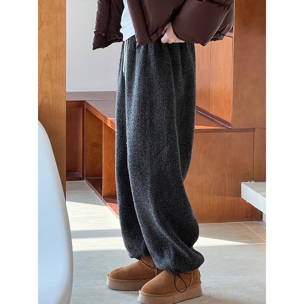 Thick Woolen Casual Sweatpants | Winter Lamb Wool Pants