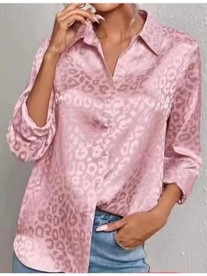 Leopard Print Satin Shirt - Elegant Style