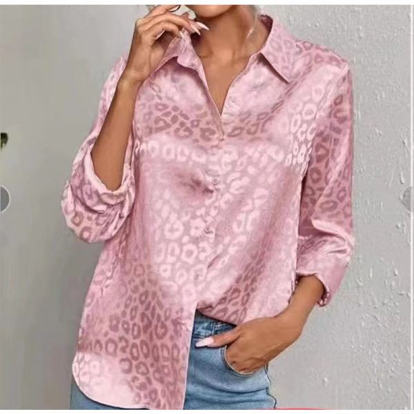 Leopard Print Satin Shirt - Elegant Style