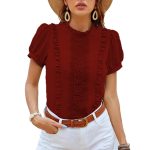 Lace Detail Casual Women's Shirt - Popular Style