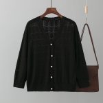 Hollow Out V-Neck Knit Cardigan