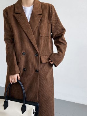 Corduroy Blazer Woolen Coat"