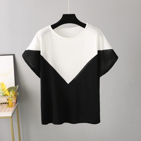 Ice Silk Round Neck T-Shirt for Summer