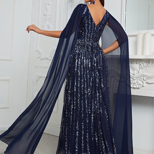 Heavy Embroidery Party Evening Dress