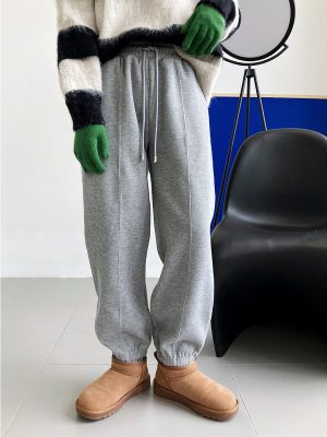 Thick Fleece-Lined Casual Sweatpants | Winter Sports