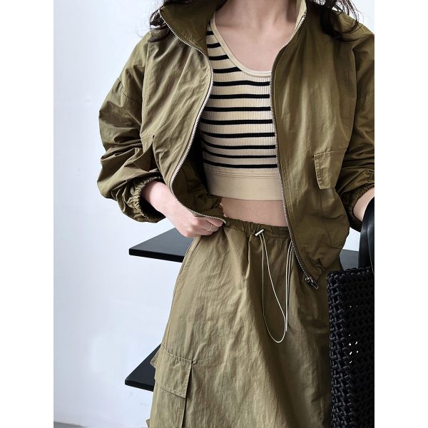 Short Jacket Drawstring Suit