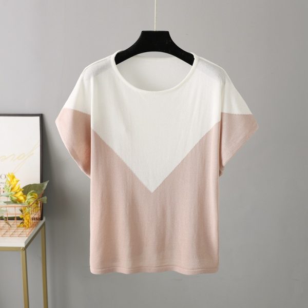 Ice Silk Round Neck T-Shirt for Summer