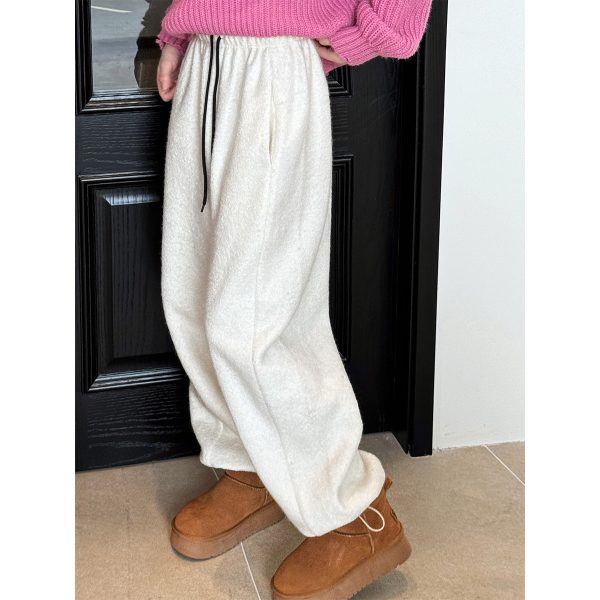 Thick Woolen Casual Sweatpants | Winter Lamb Wool Pants