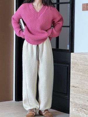 Thick Woolen Casual Sweatpants | Winter Lamb Wool Pants