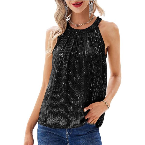 Sequin Halter Camisole - Summer Sexy