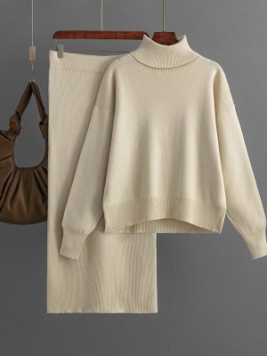 Turtleneck Sweater Set: Autumn Elegance