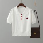 Cherry Embroidered Polo Shirt