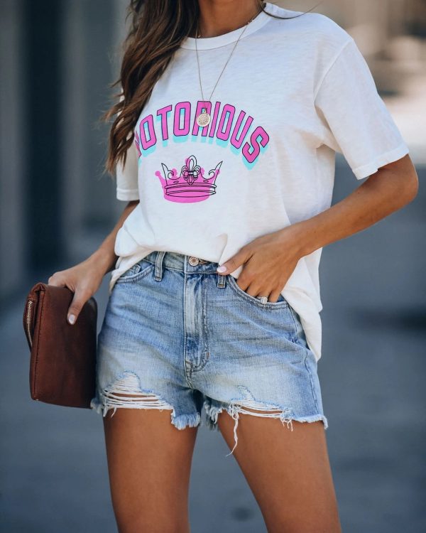 Crown Letters Printed Casual Tee - Summer