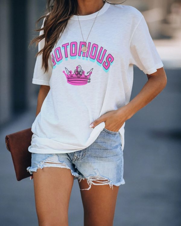 Crown Letters Printed Casual Tee - Summer