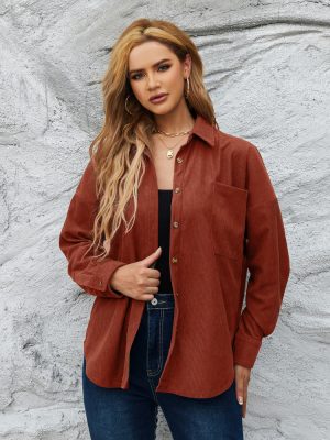 Corduroy Loose Jacket Coat Women