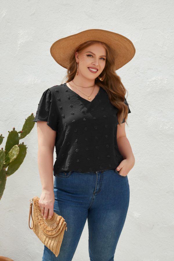 Plus Size V-Neck Casual T-Shirt