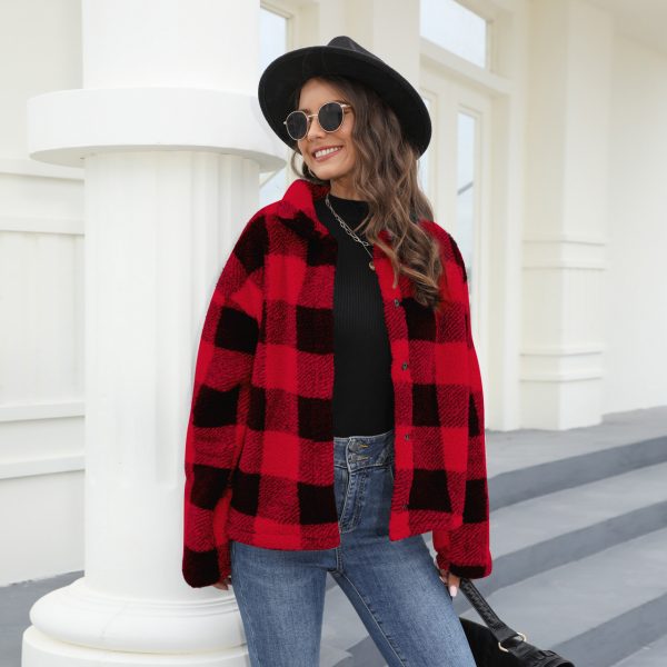 Thick Warm Plaid Jacket Women