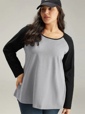 Plus Size Loose Patchwork T-Shirt