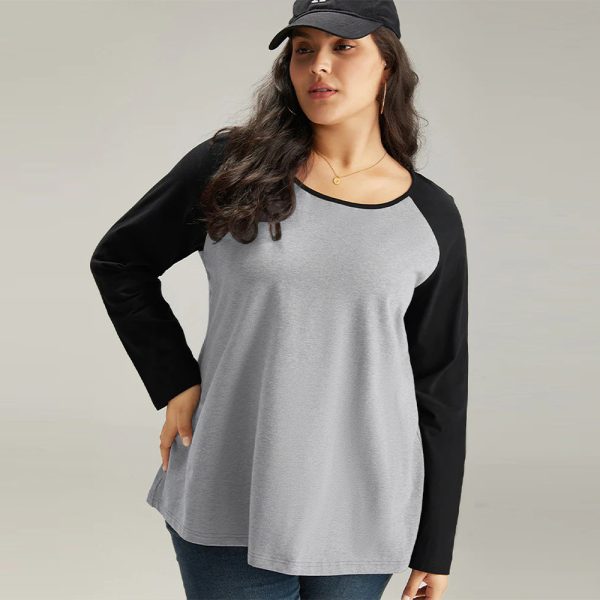 Plus Size Loose Patchwork T-Shirt