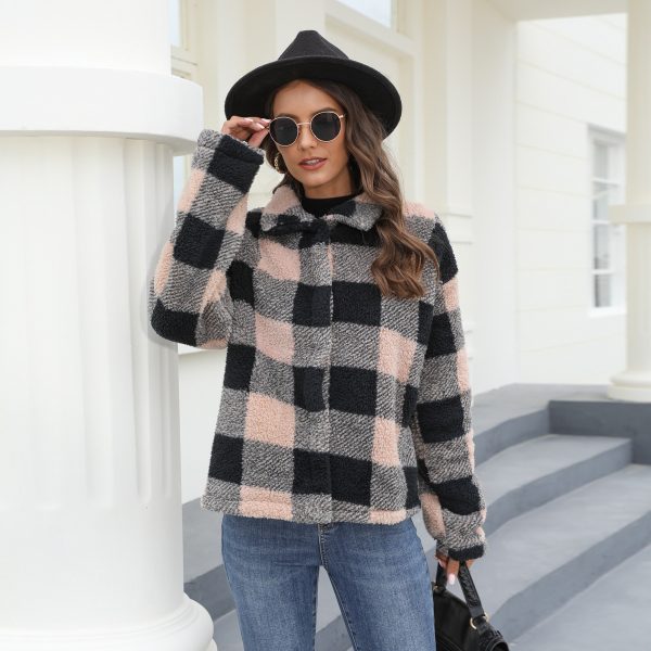 Thick Warm Plaid Jacket Women