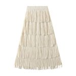 High-End Pleated Tassel Slimming Skirt for Summer All-Matching Vibes