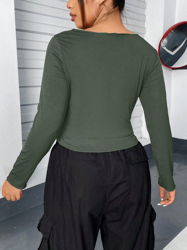 Plus Size Slim Fit V-Neck Inner Shirt