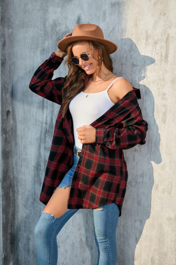 Autumn Plaid Long-Sleeved Shirt