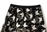 Summer Embroidered Butterfly Mesh Skirt