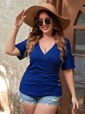 Plus Size Sexy V-Neck Slimming Tee