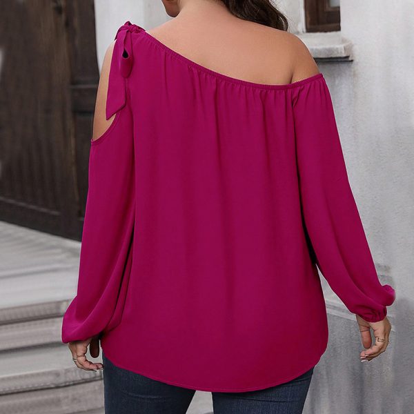 Graceful Bow Loose Plus Size Shirt