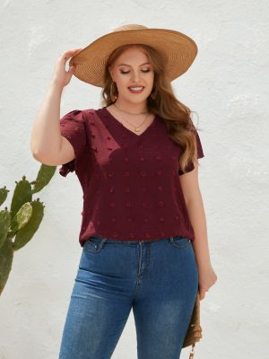 Plus Size V-Neck Casual T-Shirt